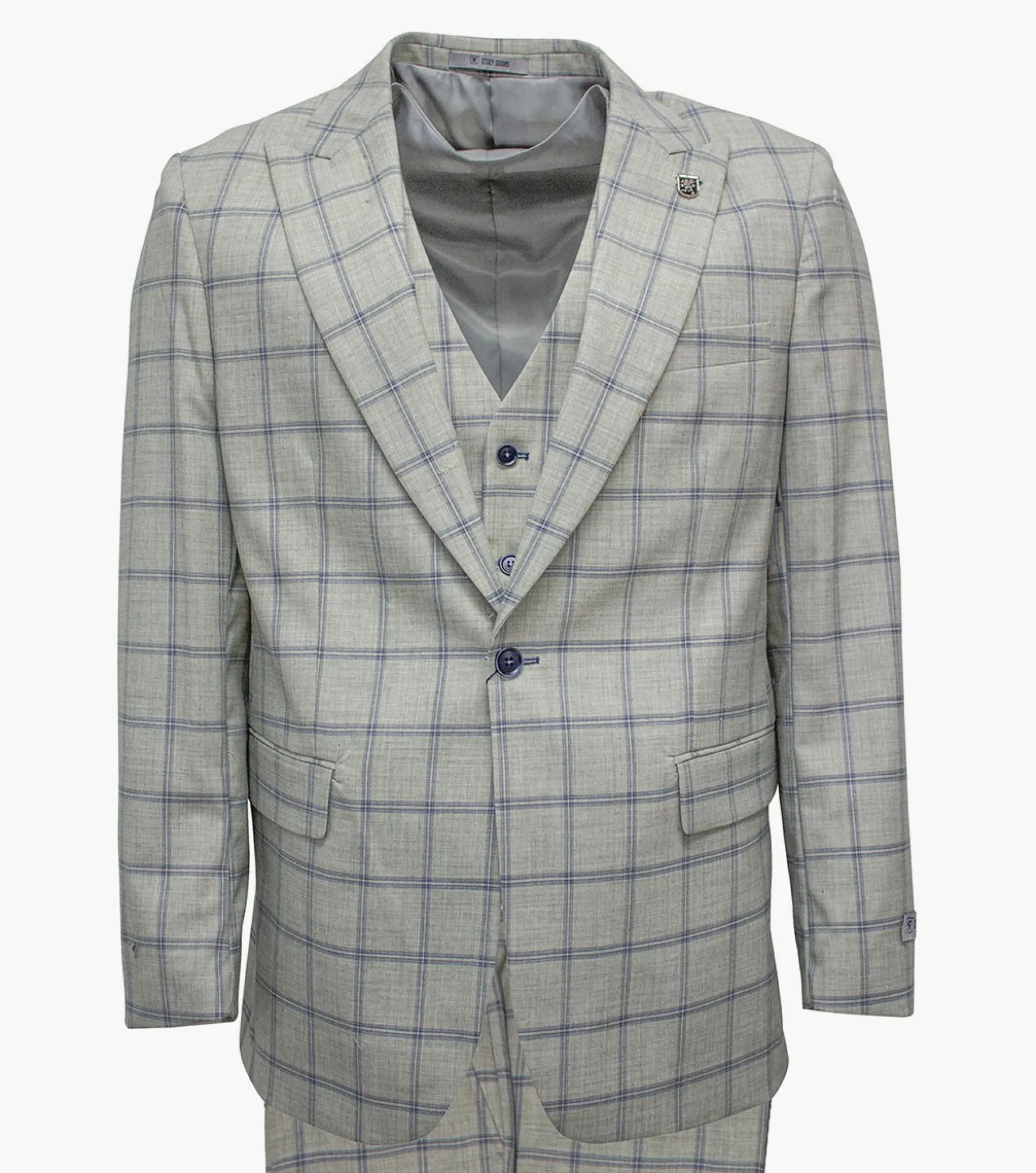 Stacy Adams Lloyd 3 Piece Vested Suit