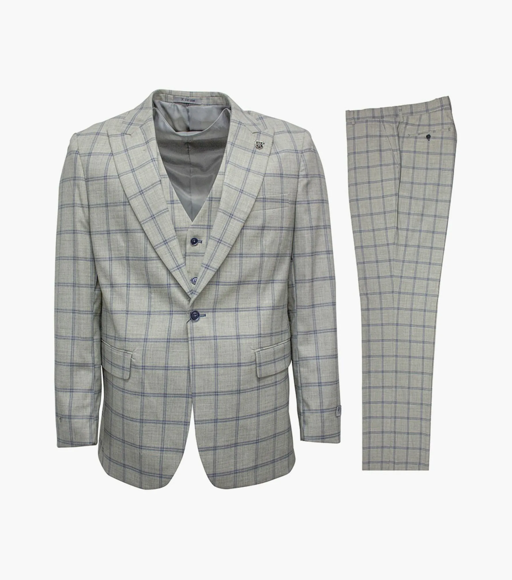 Stacy Adams Lloyd 3 Piece Vested Suit