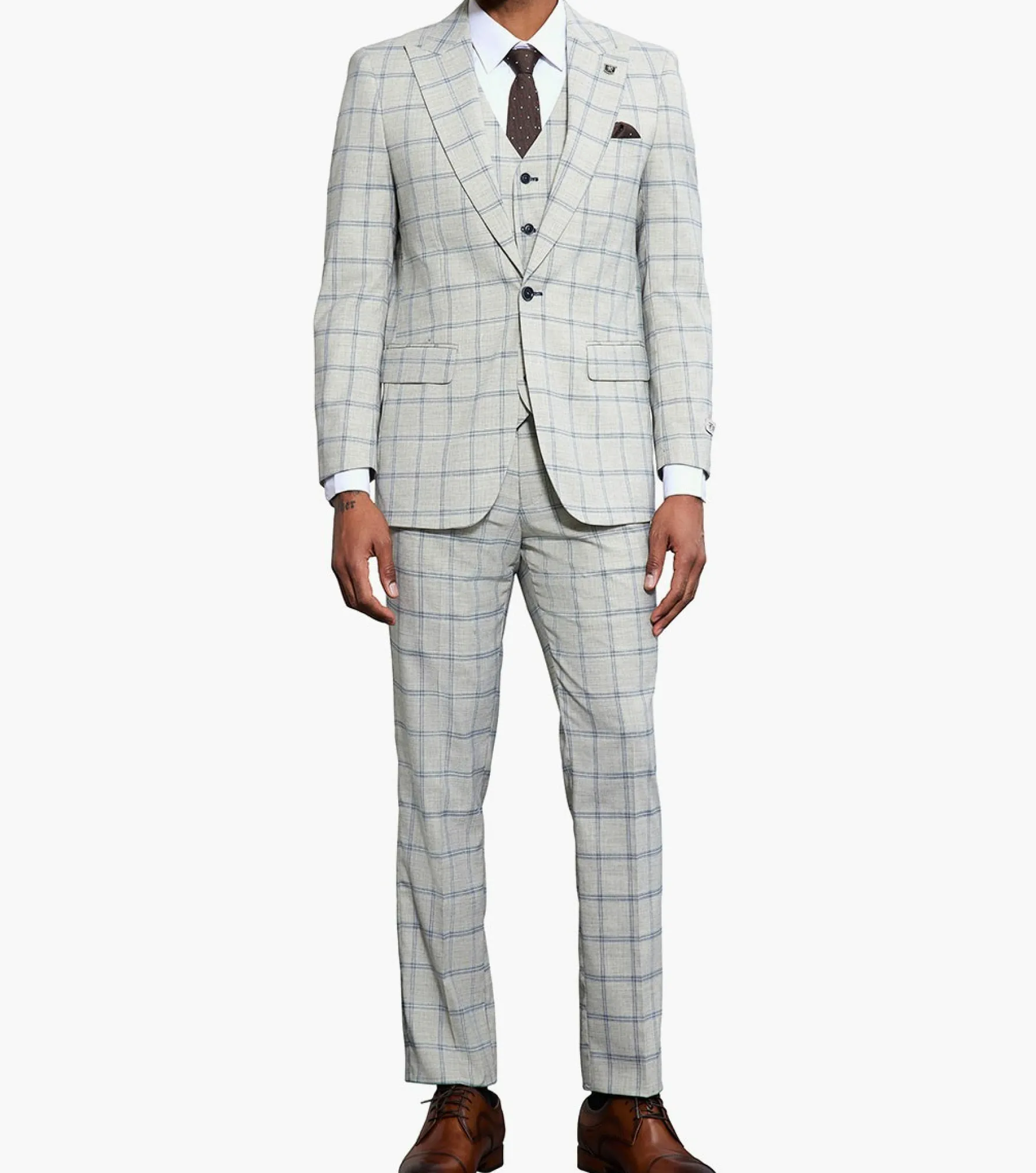 Stacy Adams Lloyd 3 Piece Vested Suit