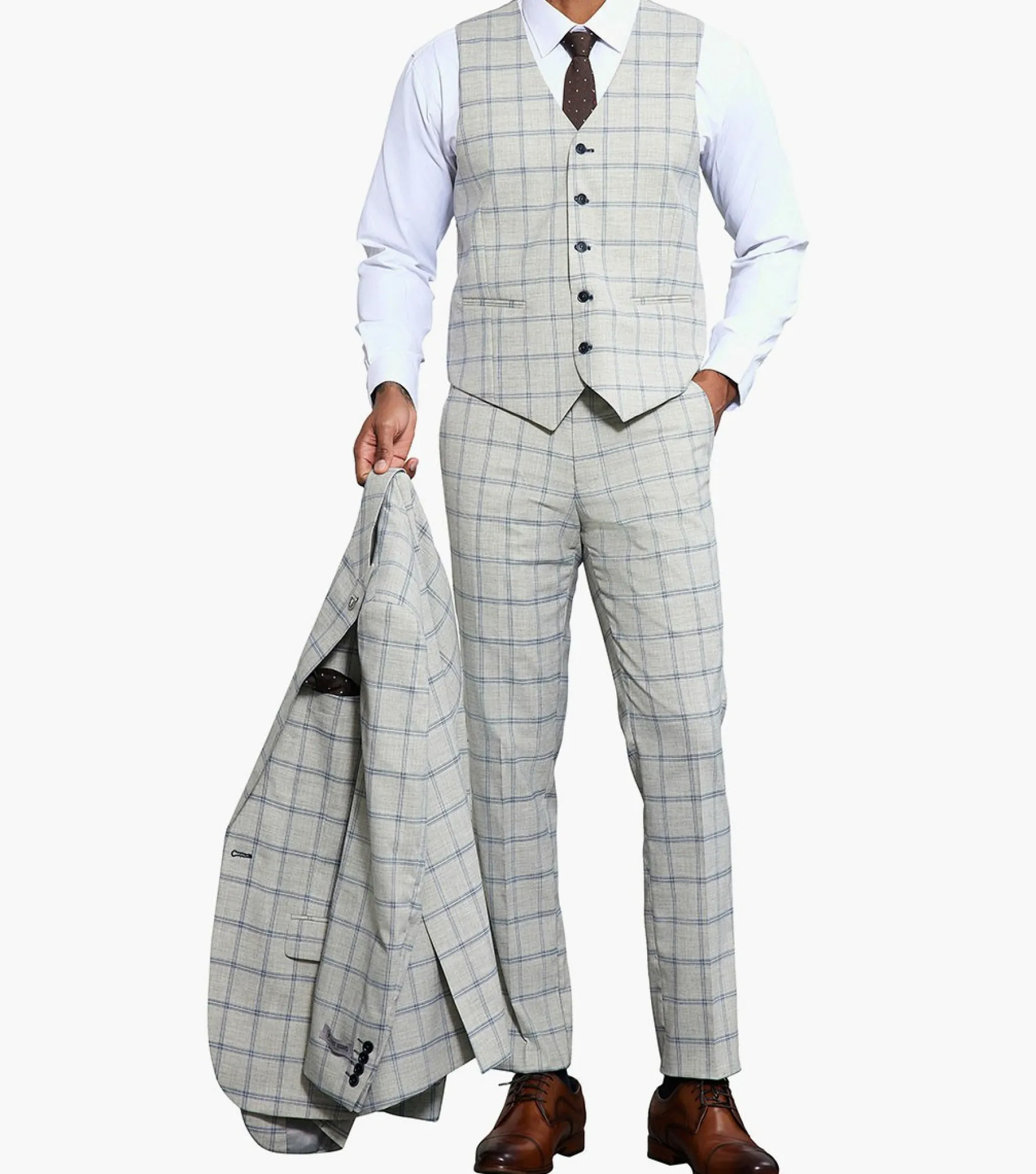 Stacy Adams Lloyd 3 Piece Vested Suit