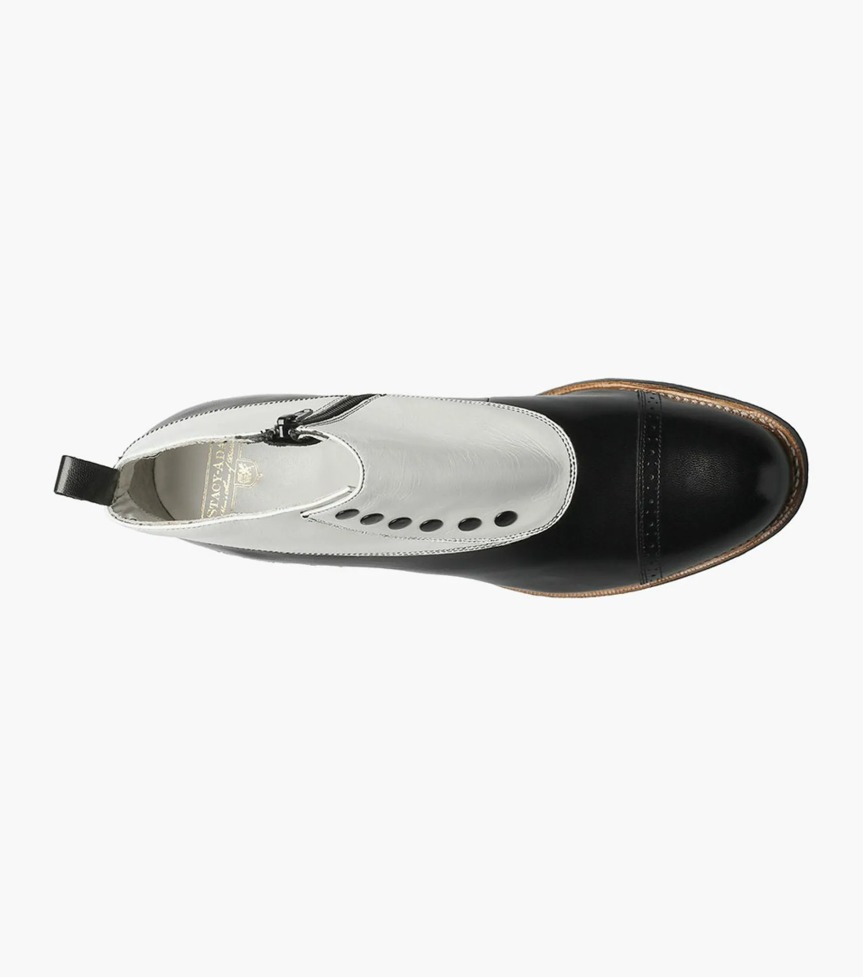 Stacy Adams Madison Spectator Spat Cap Toe Boot