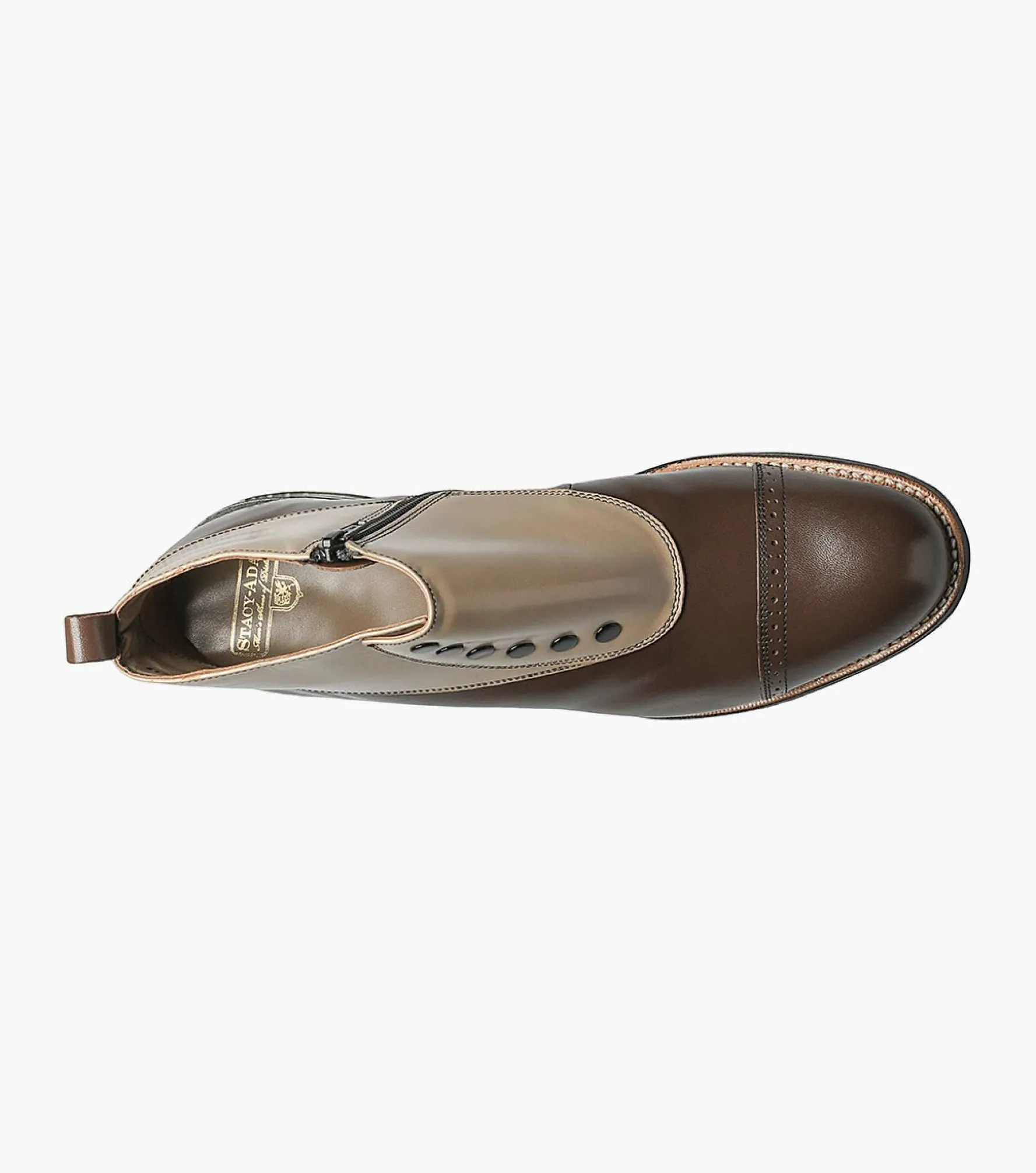 Stacy Adams Madison Spectator Spat Cap Toe Boot