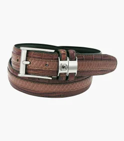 Stacy Adams Maes Xl Genuine Leather Embossed Belt