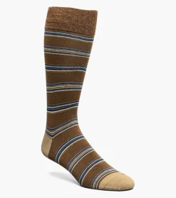 Stacy Adams Mini Stripe Men\\'S Crew Dress Socks