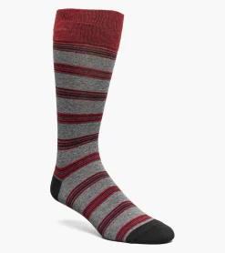 Stacy Adams Mini Stripe Men\\'S Crew Dress Socks