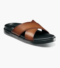 Stacy Adams Montel Cross Strap Slide Sandal