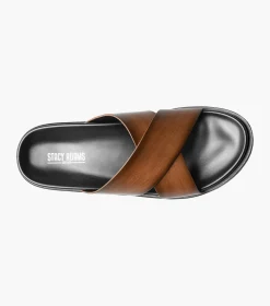 Stacy Adams Montel Cross Strap Slide Sandal