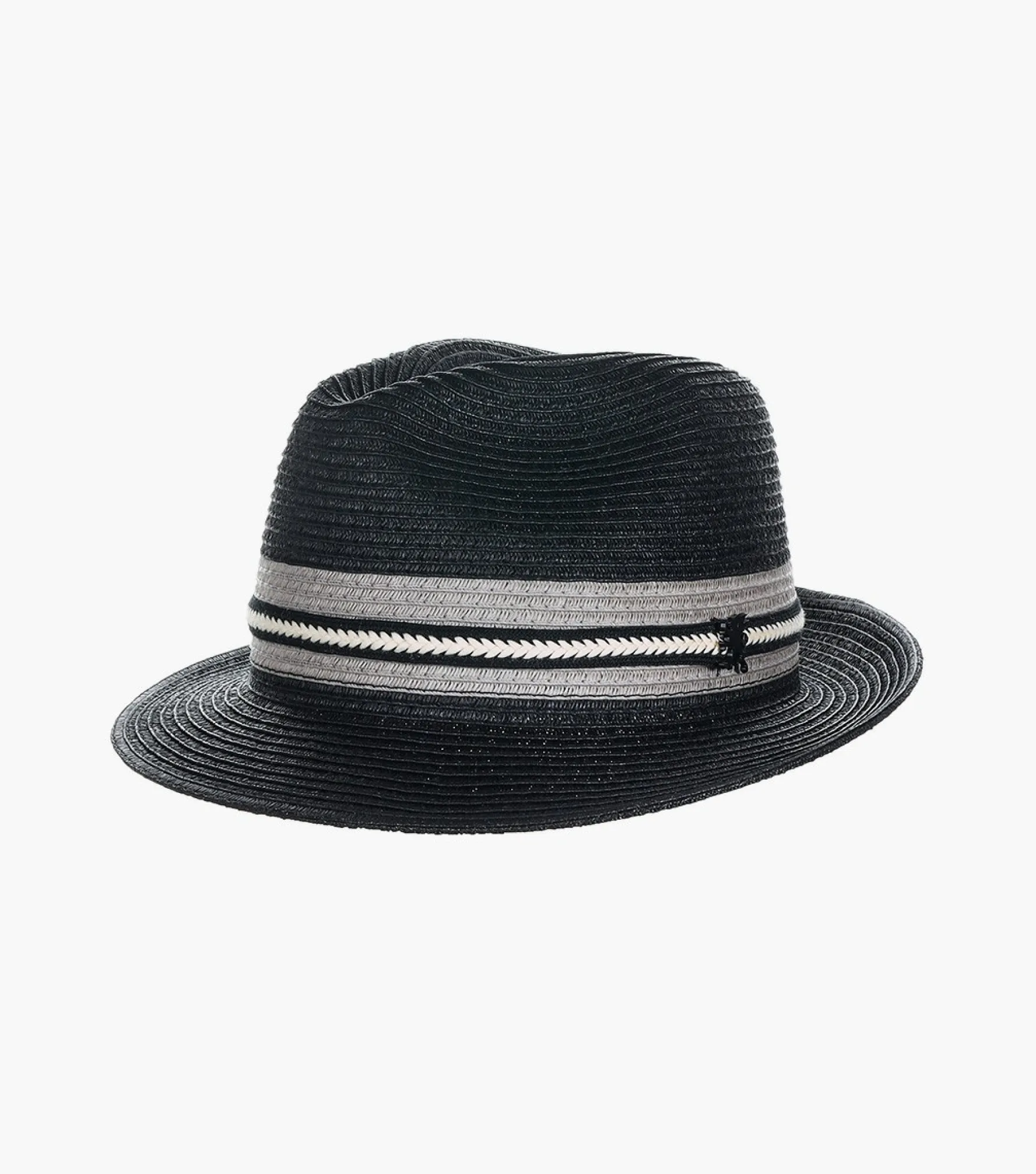 Stacy Adams Montrell Fedora Paper Braid Pinch Front Hat