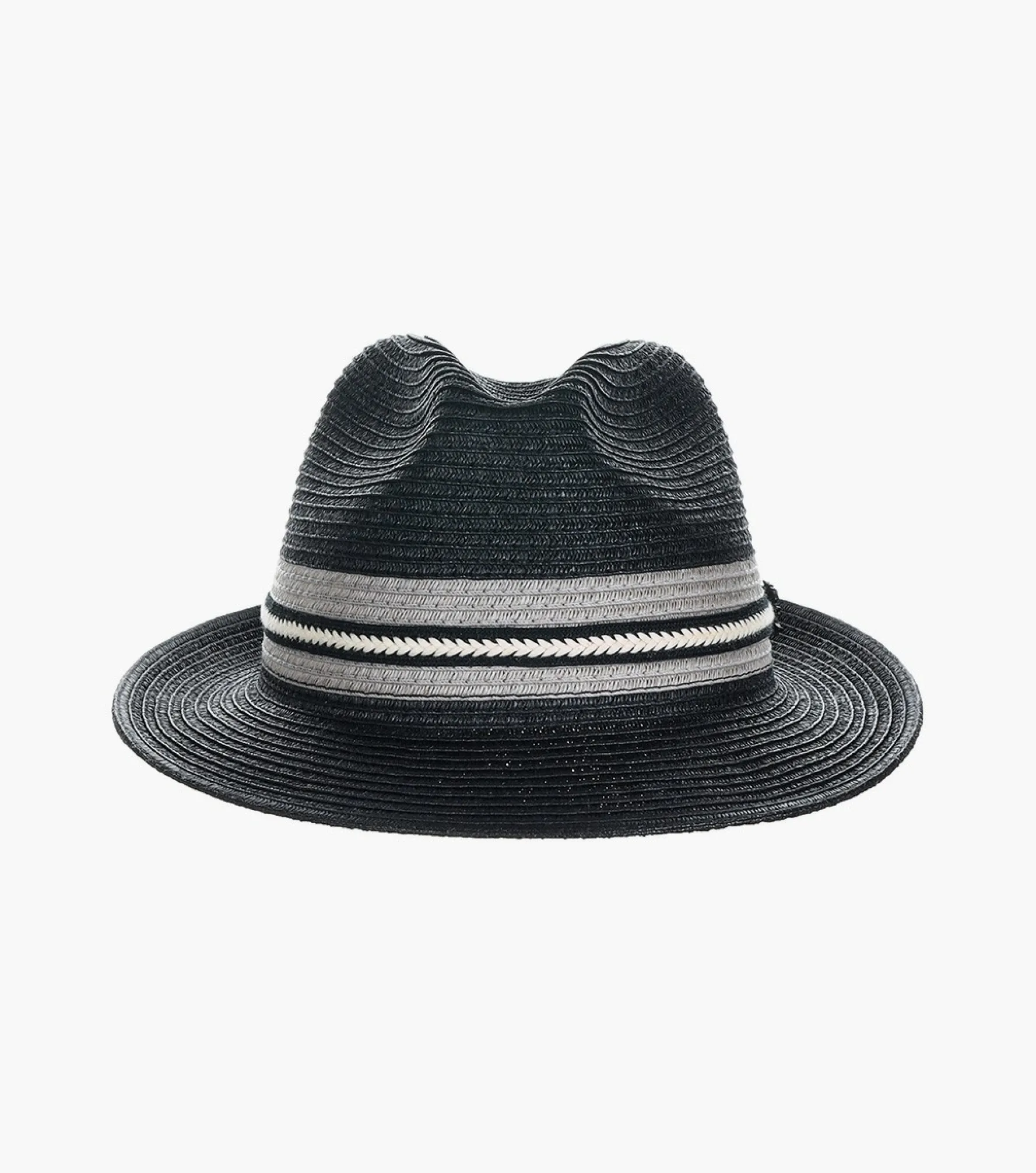 Stacy Adams Montrell Fedora Paper Braid Pinch Front Hat