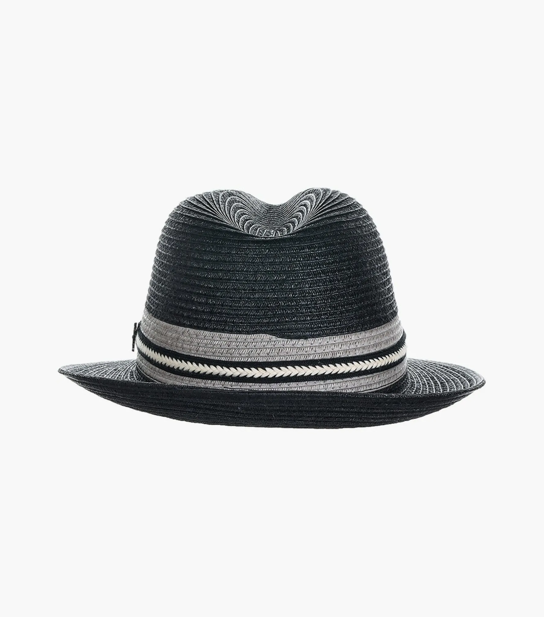 Stacy Adams Montrell Fedora Paper Braid Pinch Front Hat