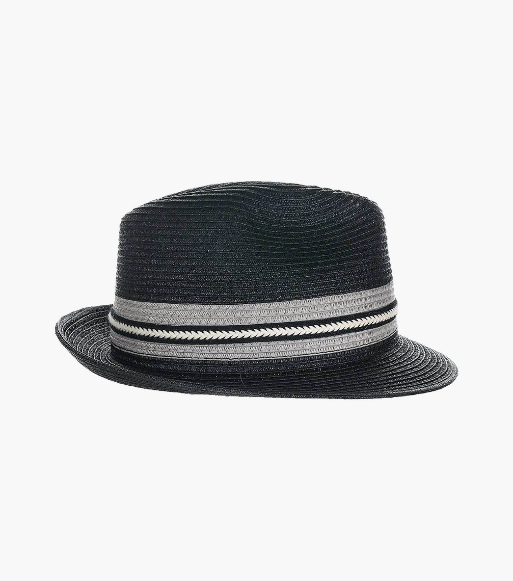 Stacy Adams Montrell Fedora Paper Braid Pinch Front Hat
