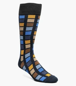 Stacy Adams Multi-Color Block Men\\'S Crew Dress Socks