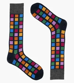 Stacy Adams Multi-Color Block Men\\'S Crew Dress Socks