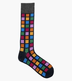 Stacy Adams Multi-Color Block Men\\'S Crew Dress Socks