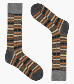 Stacy Adams Offset Stripe Men\\'S Crew Dress Socks
