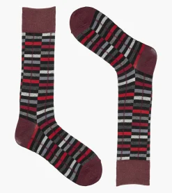 Stacy Adams Offset Stripe Men\\'S Crew Dress Socks