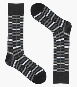 Stacy Adams Offset Stripe Men\\'S Crew Dress Socks