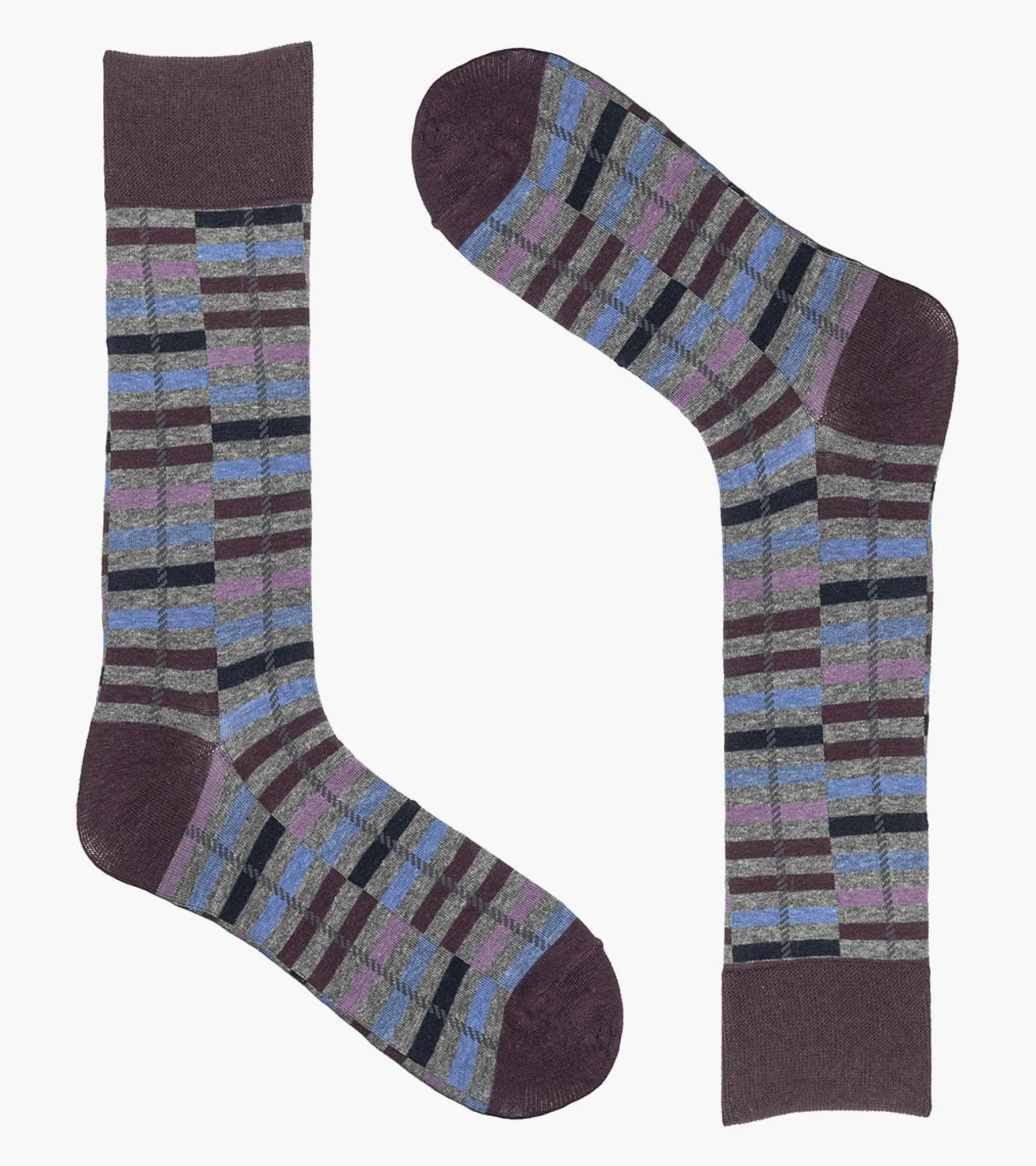 Stacy Adams Offset Stripe Men\\'S Crew Dress Socks