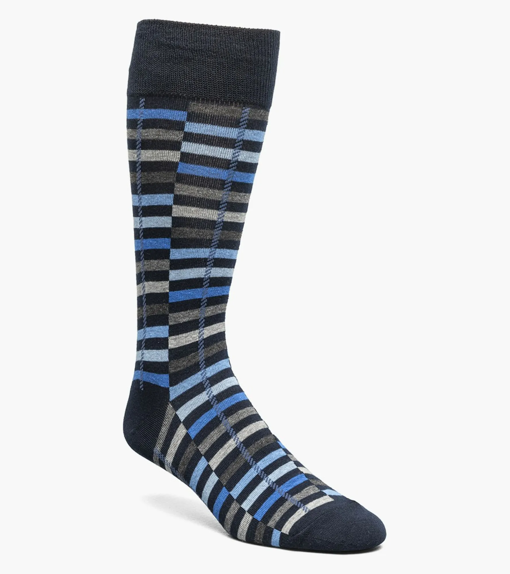 Stacy Adams Offset Stripe Men\\'S Crew Dress Socks