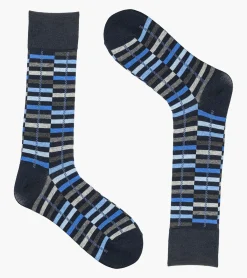 Stacy Adams Offset Stripe Men\\'S Crew Dress Socks