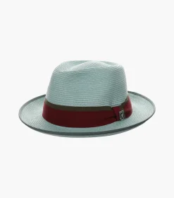 Stacy Adams Pacetti Fedora Paper Braid Pinch Front Hat