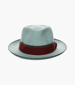 Stacy Adams Pacetti Fedora Paper Braid Pinch Front Hat