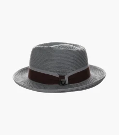 Stacy Adams Pacetti Fedora Paper Braid Pinch Front Hat