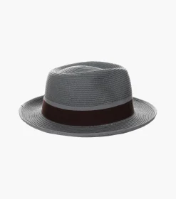 Stacy Adams Pacetti Fedora Paper Braid Pinch Front Hat