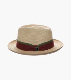 Stacy Adams Pacetti Fedora Paper Braid Pinch Front Hat