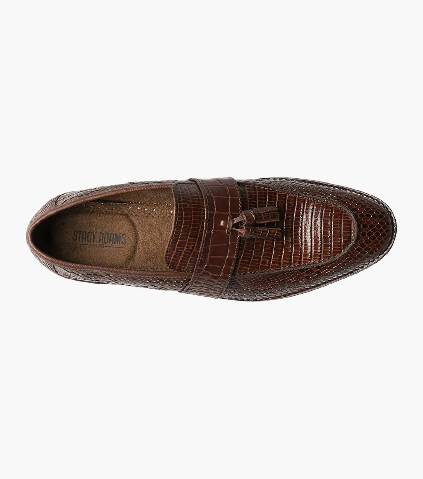 Stacy Adams Pacetti Leather Sole Moc Toe Tassel Slip On