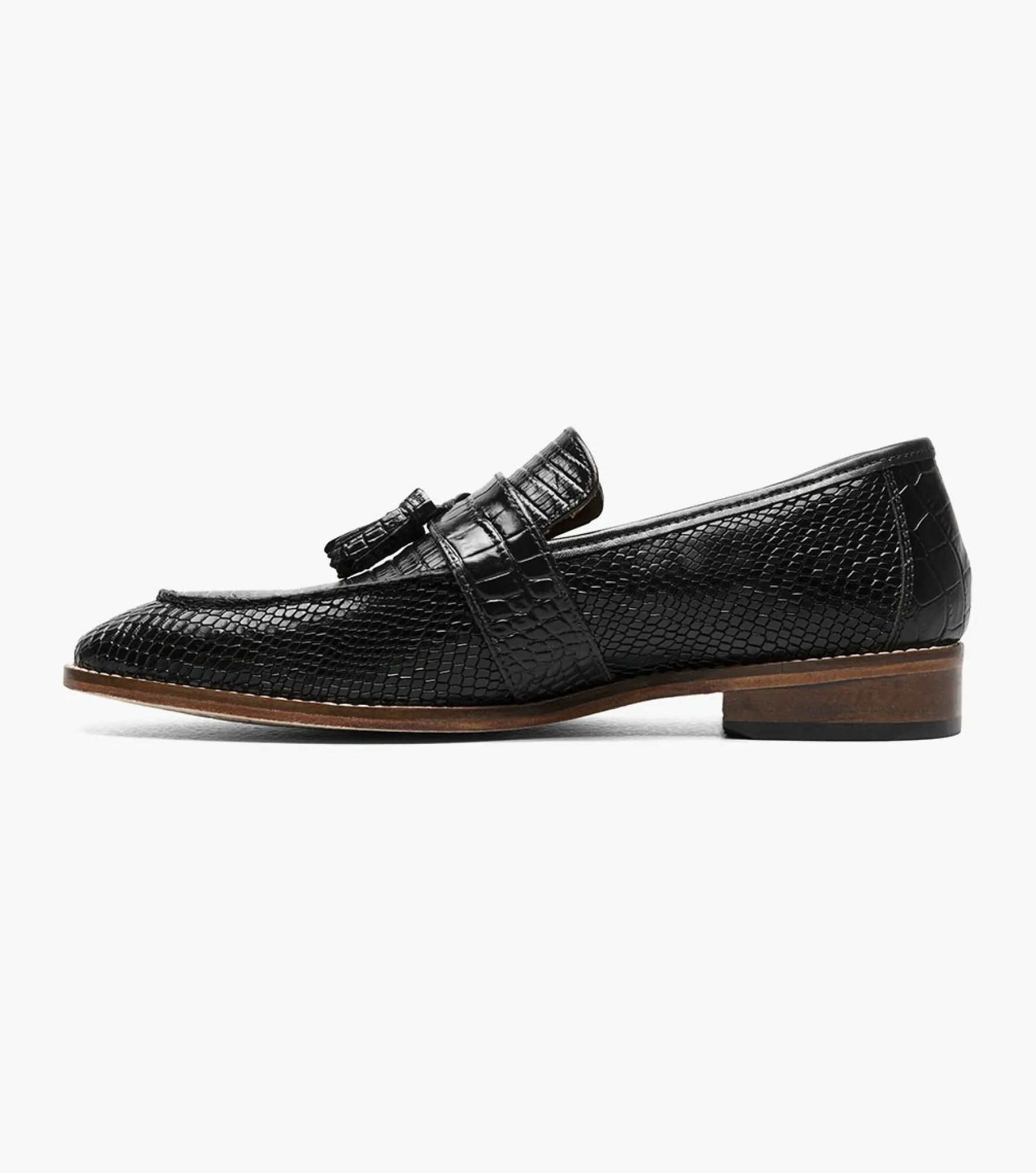 Stacy Adams Pacetti Leather Sole Moc Toe Tassel Slip On