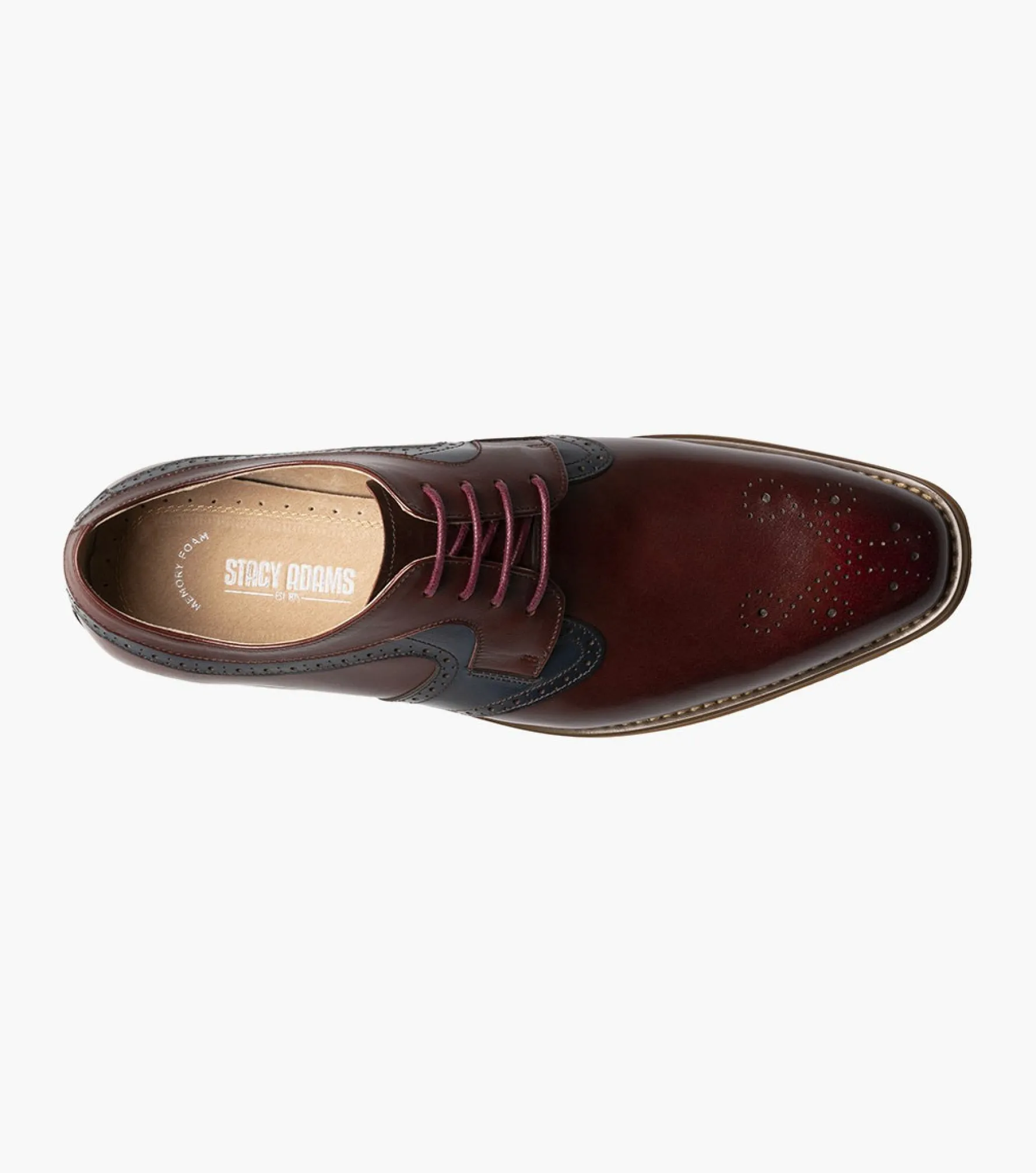 Stacy Adams Palmer Plain Toe Medallion Oxford