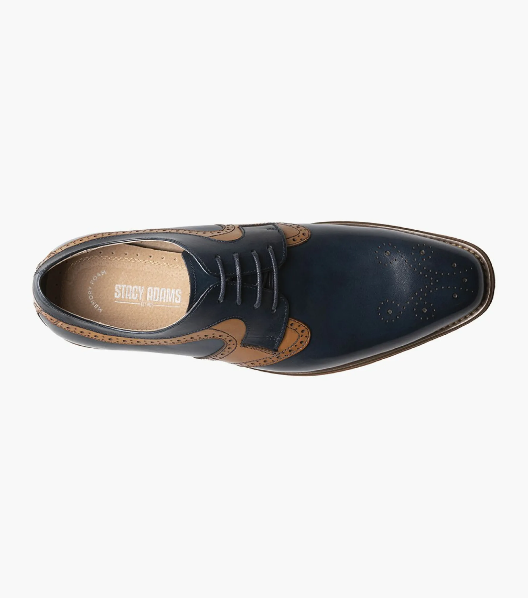 Stacy Adams Palmer Plain Toe Medallion Oxford