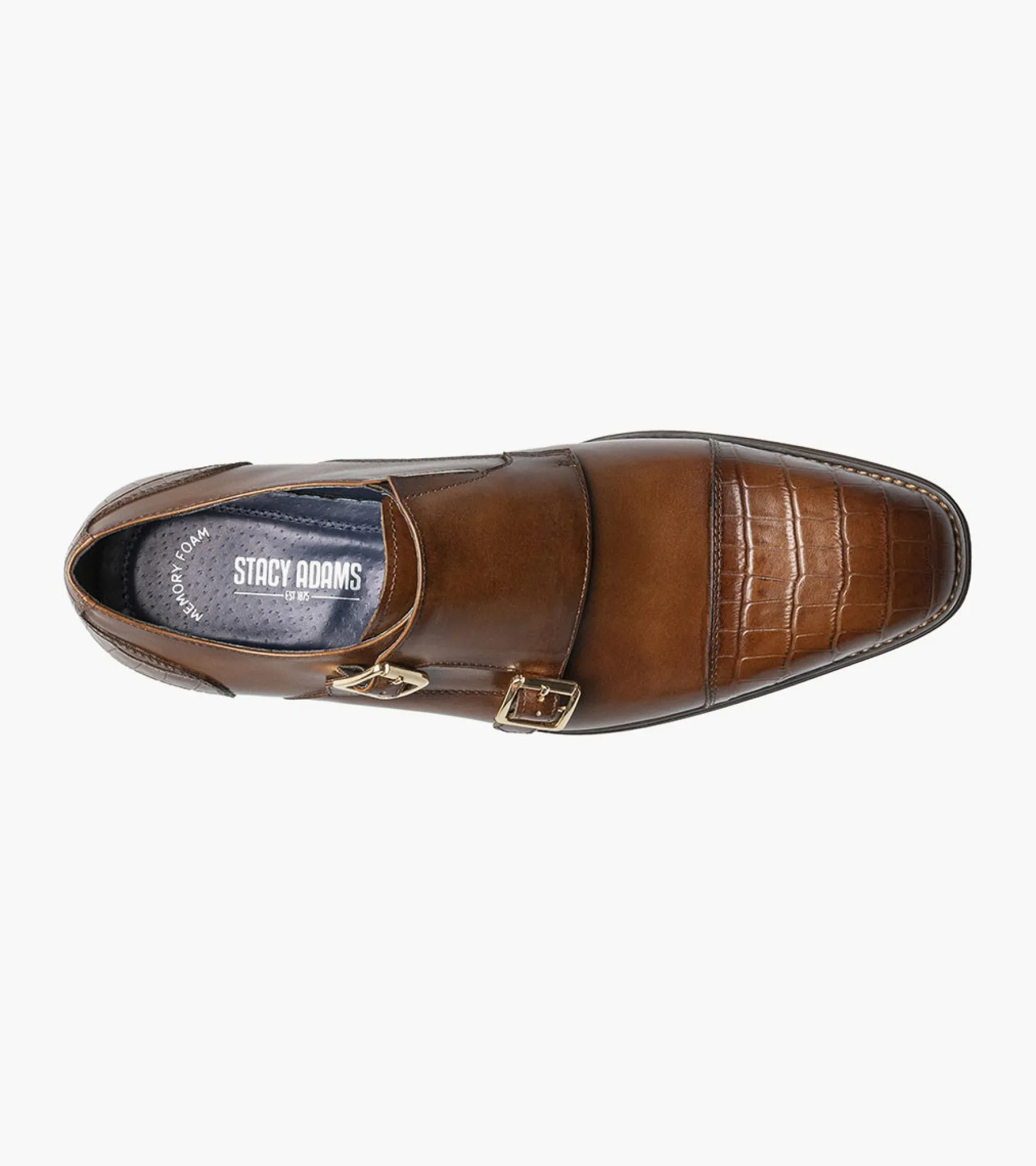 Stacy Adams Pierson Cap Toe Double Monk Strap