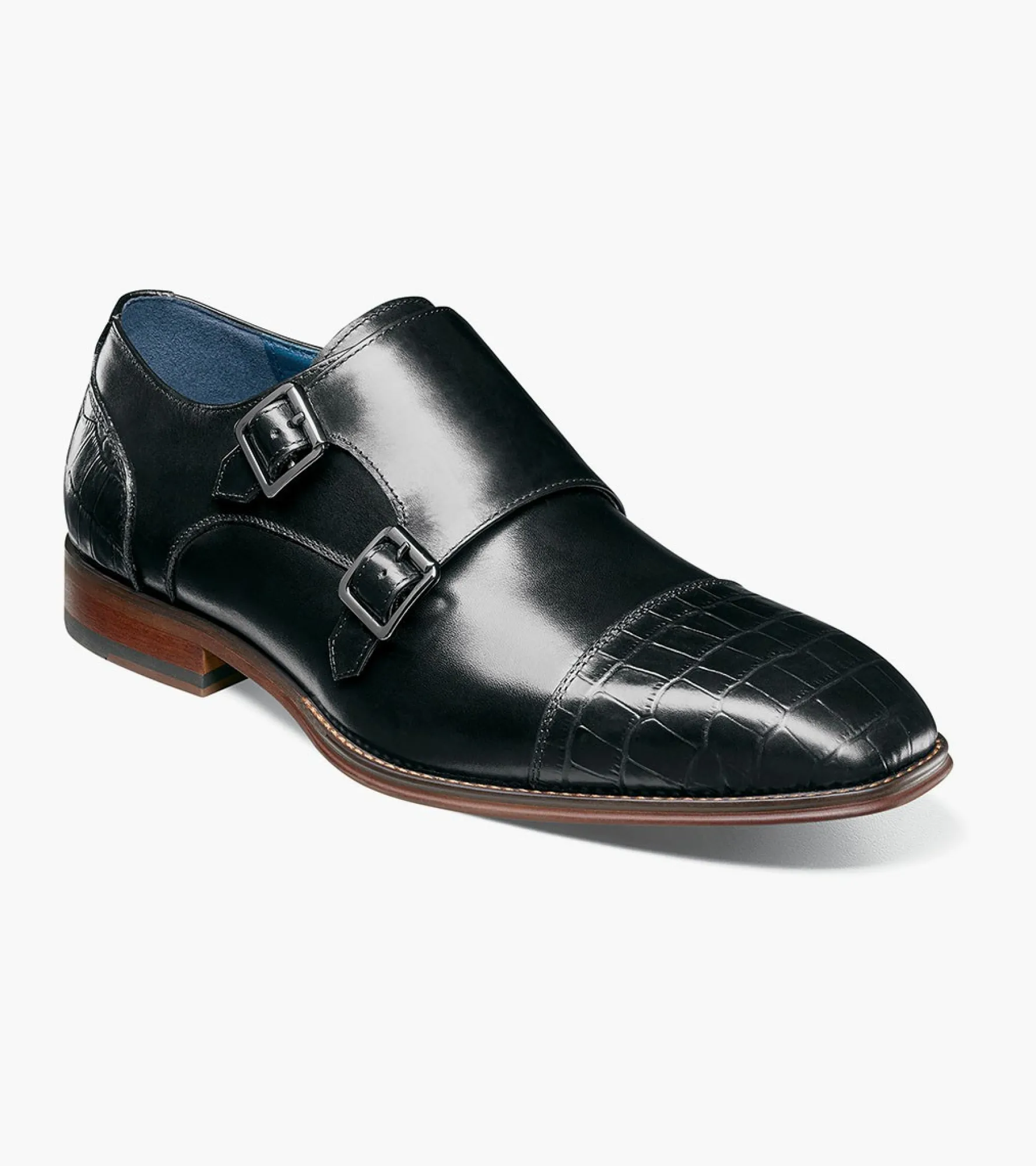 Stacy Adams Pierson Cap Toe Double Monk Strap