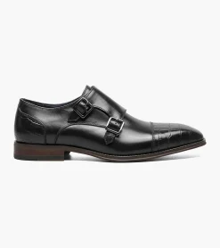 Stacy Adams Pierson Cap Toe Double Monk Strap