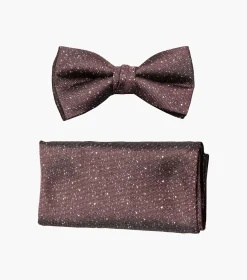 Stacy Adams Randy Diamond Dust Bow Tie & Hanky Set
