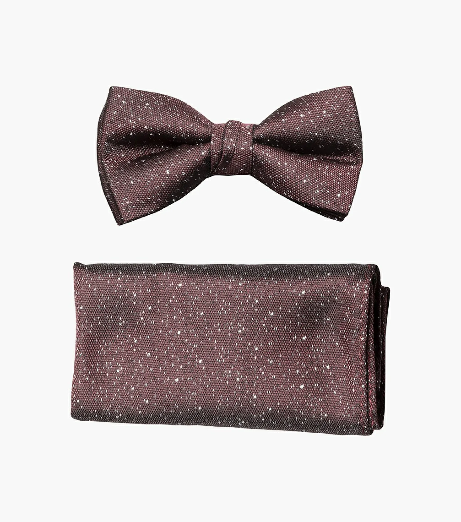 Stacy Adams Randy Diamond Dust Bow Tie & Hanky Set