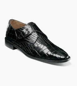 Stacy Adams Rapino Plain Toe Monk Strap