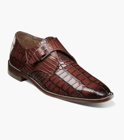 Stacy Adams Rapino Plain Toe Monk Strap