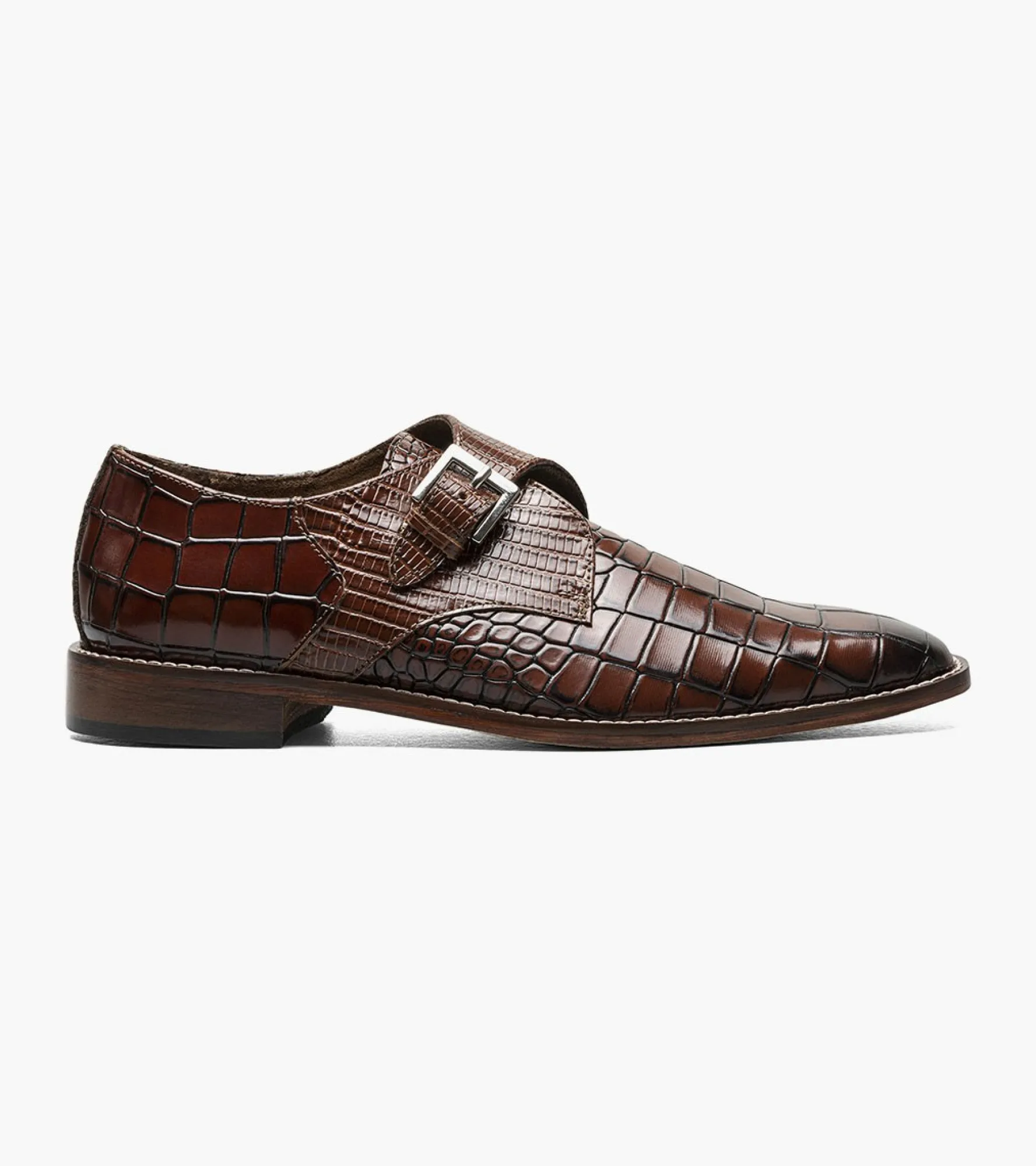 Stacy Adams Rapino Plain Toe Monk Strap