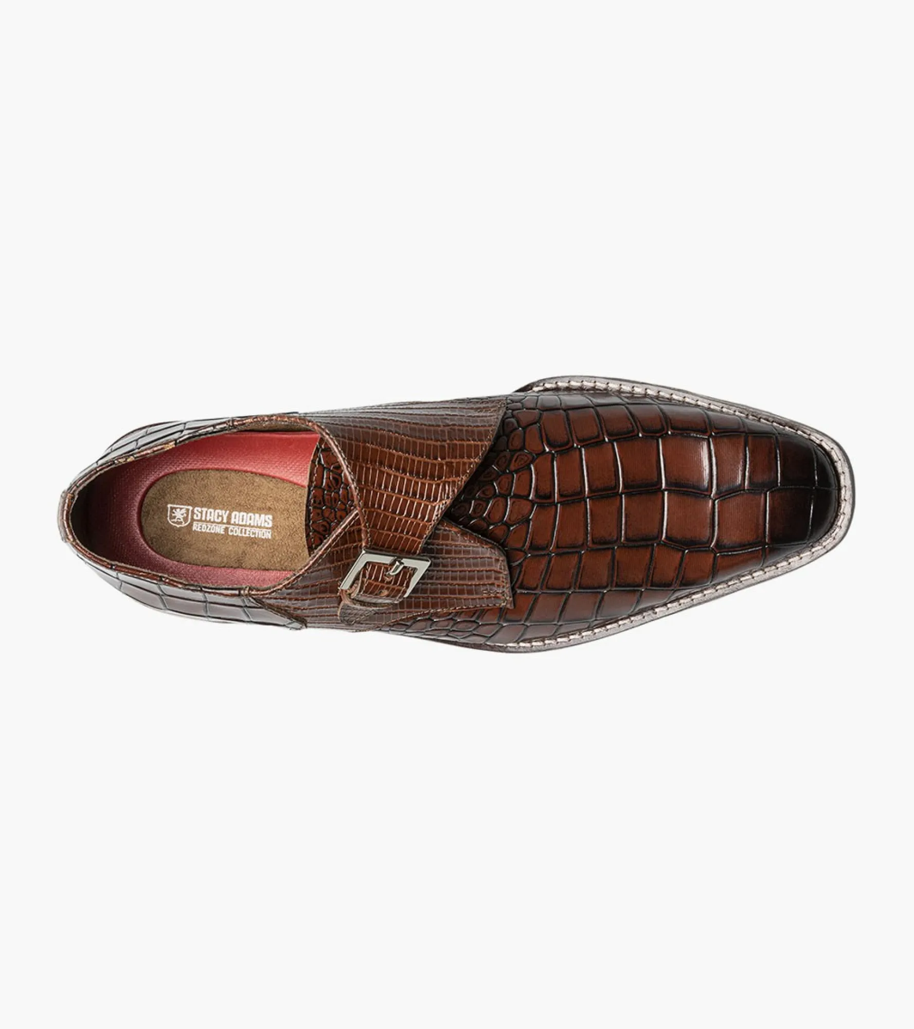 Stacy Adams Rapino Plain Toe Monk Strap