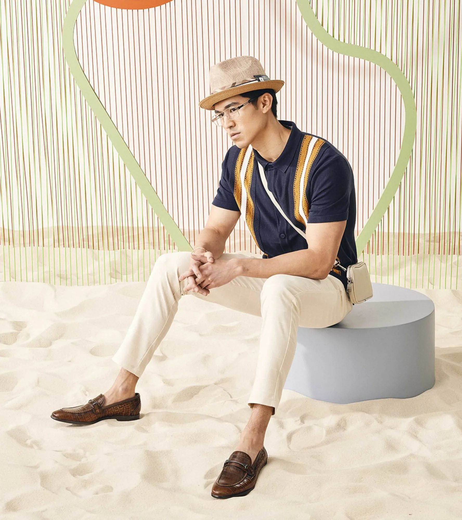 Stacy Adams Roxbury Fedora Toyo Pinch Front Hat