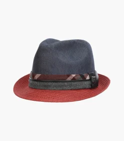 Stacy Adams Roxbury Fedora Toyo Pinch Front Hat