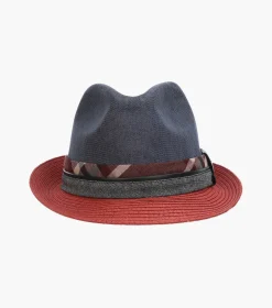 Stacy Adams Roxbury Fedora Toyo Pinch Front Hat