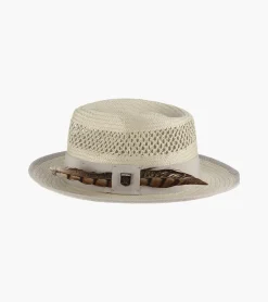 Stacy Adams San Francisco Fedora Toyo Pinch Front Hat