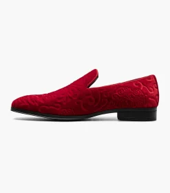 Stacy Adams Saunders Debossed Velour Slip On