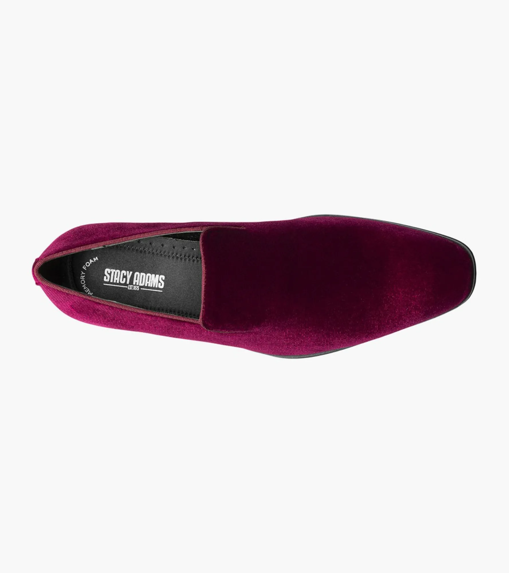 Stacy Adams Savian Plain Toe Velour Slip On