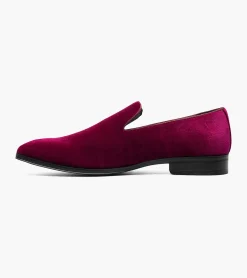 Stacy Adams Savian Plain Toe Velour Slip On