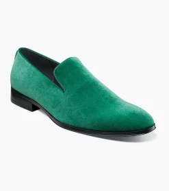 Stacy Adams Savian Plain Toe Velour Slip On